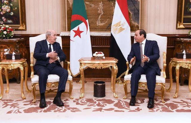 الرئيس السيسي يستقبل الرئيس الجزائري عبد المجيد تبون