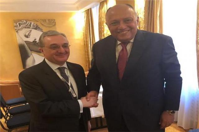 وزير الخارجية سامح شكري يلتقي نظيره الأرميني