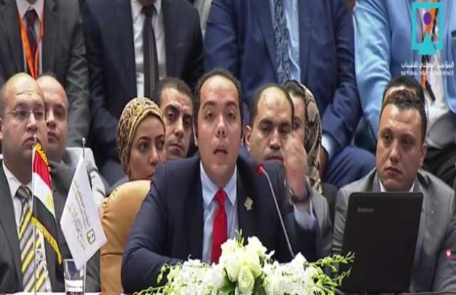محمد موسي ممثل تنسيقية شباب الأحزاب بجلسة "محاكاة الدولة المصرية"