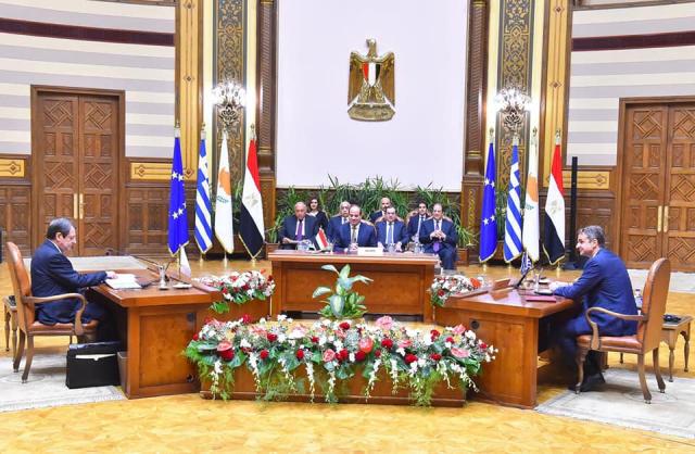 القمة السابعة لآلية التعاون الثلاثي بين مصر وقبرص واليونان