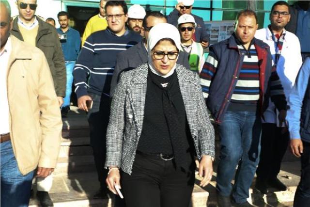 وزيرة الصحة تتفقد أعمال التطوير بمستشفى رأس سدر ووحدة «أسرة أبوصويرة»