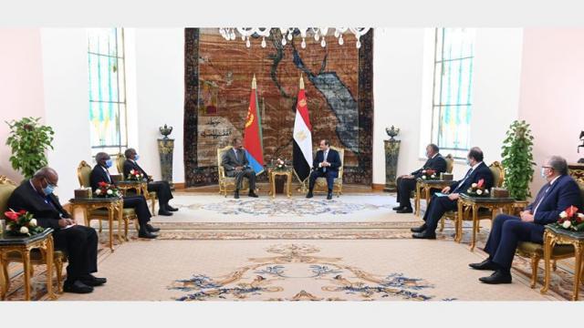 لقاء الرئيس السيسي مع نظيره الإريتري بقصر الاتحادية