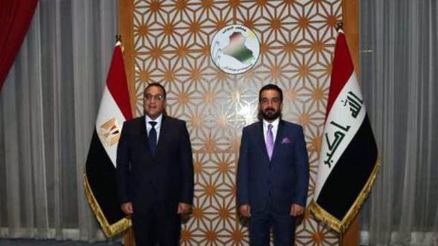  رئيس مجلس النواب العراقى محمد الحلبوسى لرئيس وزراء مصر والوفد المرافق له