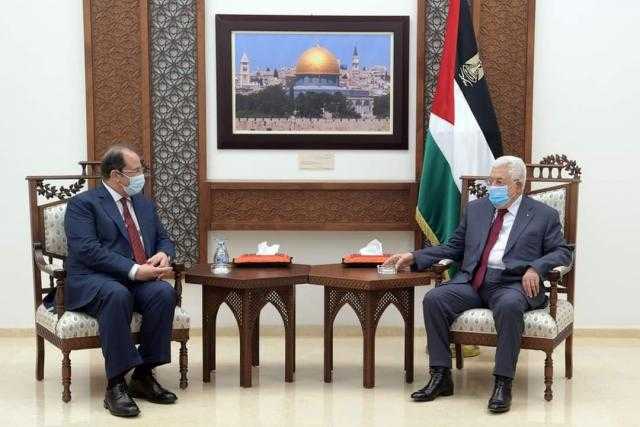 الرئيس الفلسطيني  يستقبل رئيس جهاز المخابرات العامة المصرية