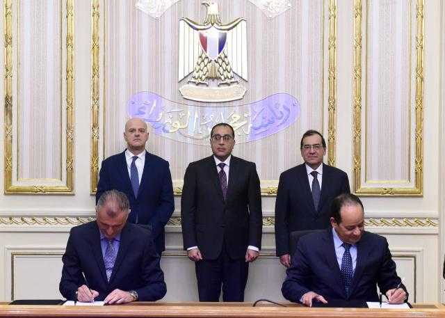 مدبولي يشهد مراسم التوقيع على اتفاق إطاري للتعاون في مجال الغاز الطبيعي وتصديره بين ”إيجاس” المصرية و”إيني” الإيطالية