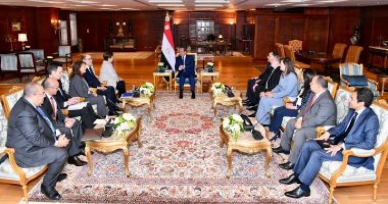 الرئيس السيسي يستقبل المدير التنفيذي لصندوق النقد الدولي
