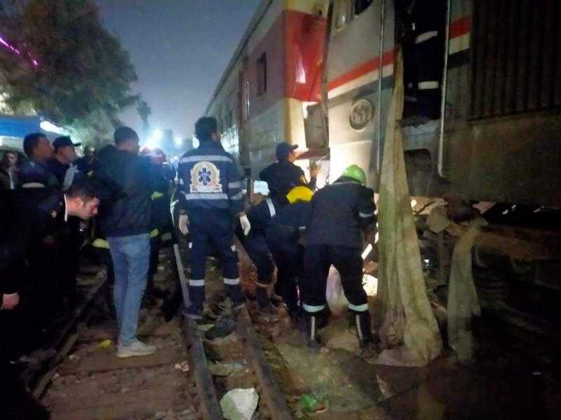 الصحة: وفاة 4 مواطنين وإصابة 23 أخرين في حادث قطار قليوب