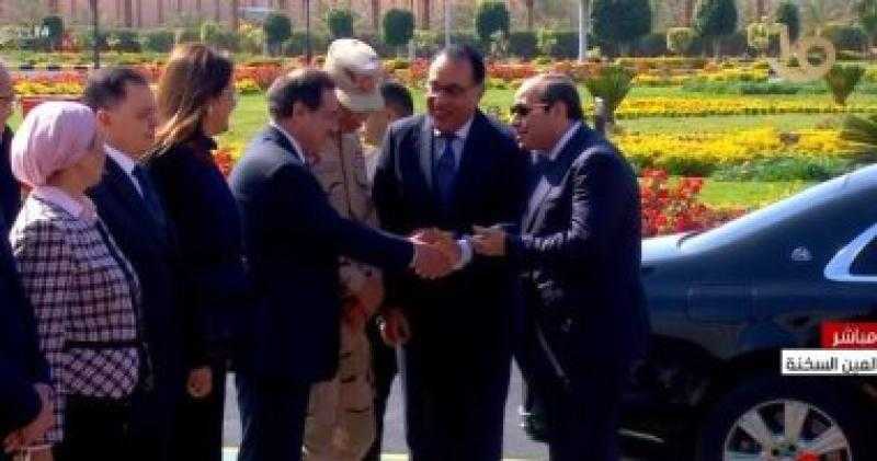 بدء فعاليات افتتاح مجمع الأسمدة الأزوتية بحضور الرئيس السيسي