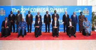 الرئيس السيسي يتوسط رؤساء الدول الأعضاء بتجمع الكوميسا