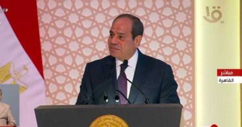 الرئيس السيسي: مفيش أمم قامت على الكذب والافتراء