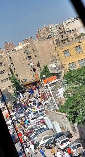 توافد المواطنين على شارع الهرم فى مظاهرة حاشدة لدعم فلسطين فى جمعة تحيا مصر