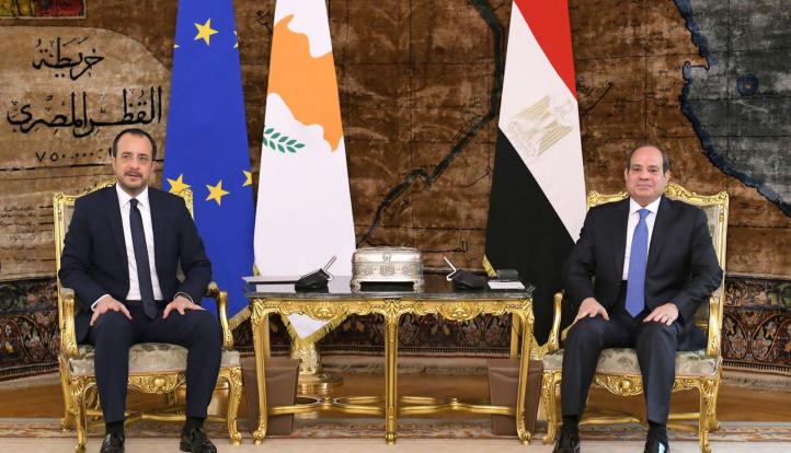 الرئيس السيسي يستعرض مع نظيره القبرصي الأوضاع في غزة