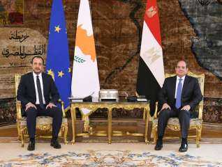 الرئيس السيسي يستعرض مع نظيره القبرصي الأوضاع في غزة