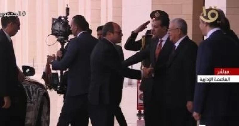 رئيس النواب يستقبل الرئيس السيسي لبدء مراسم اليمين الدستورية