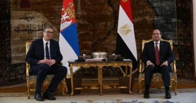 الرئيس السيسي و نظيره الصربي