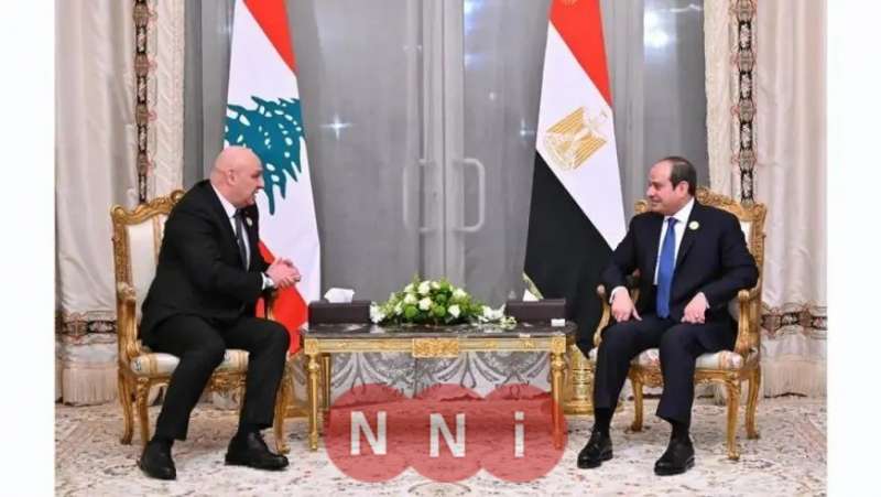 الرئيس عبد الفتاح السيسي و الرئيس اللبناني جوزاف عون