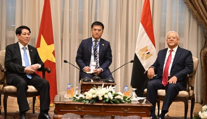 رئيس مجلس النواب يستقبل  رئيس جمهورية فيتنام الإشتراكية