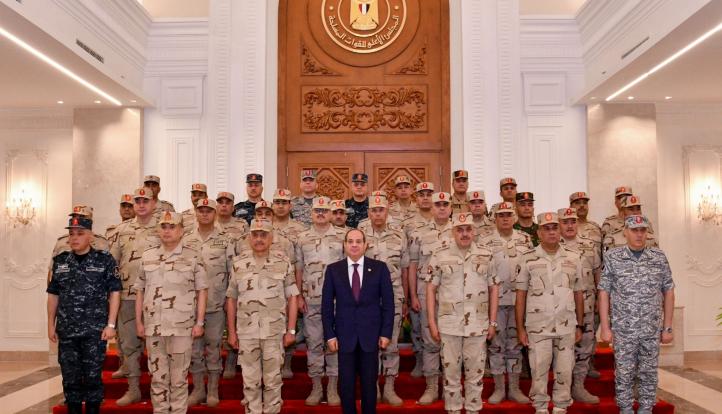 الرئيس عبد الفتاح السيسي يترأس اجتماع المجلس الأعلى للقوات المسلحة بالكيان العسكري