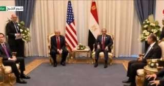 الرئيس السيسى ونظيره الأمريكى ترامب يعقدان جلسة مباحثات ثنائية