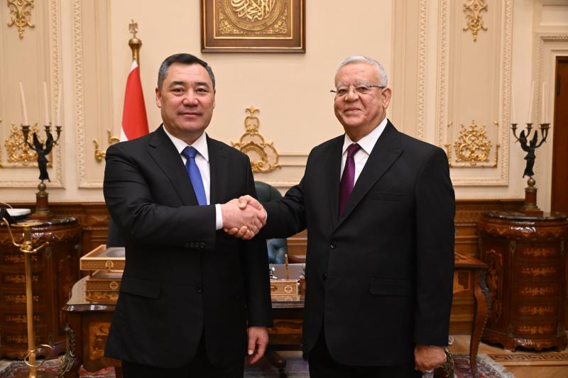 رئيس مجلس النواب يستقبل رئيس جمهورية قيرغيزستان