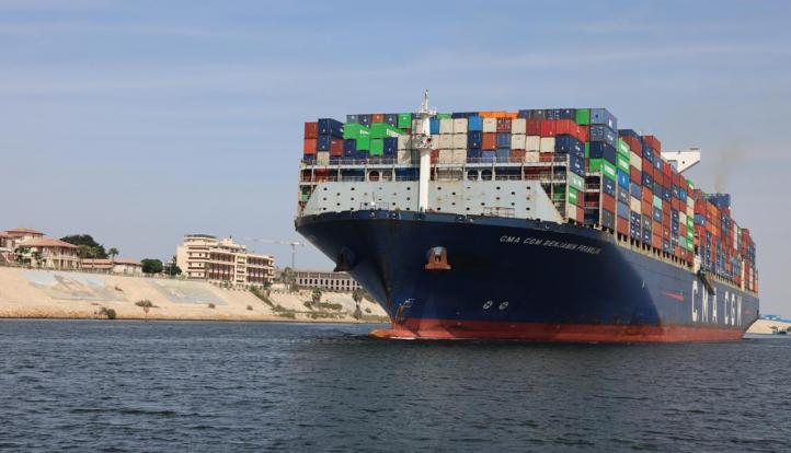 الفريق أسامة ربيع: ”قناة السويس شهدت عبور سفينة الحاويات CMA CGM BENJAMIN FRANKLIN أكبر سفينة حاويات تعبر القناة منذ عامين”