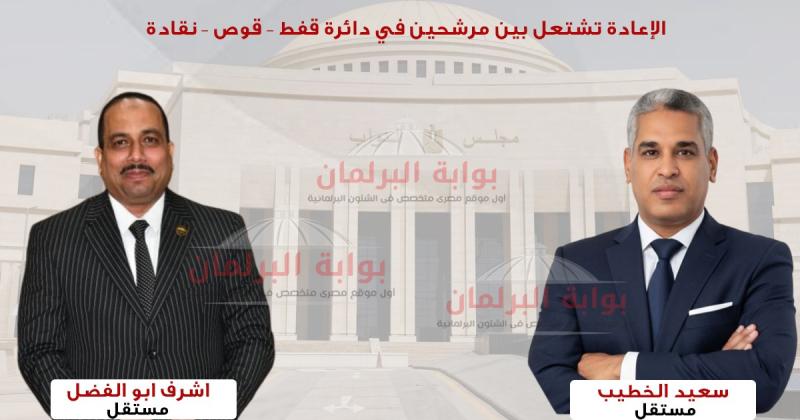 الإعادة تشتعل بين مرشحين في دائرة قفط – قوص – نقادة