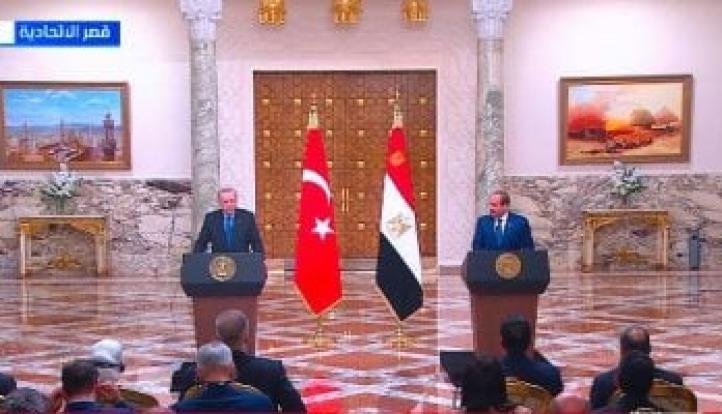 أردوغان: مشاريع مشتركة في الطاقة والنقل ومضاعفة السياحة بين مصر وتركيا قريبًا