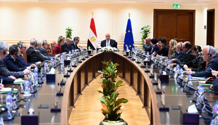 المستشار  هشام بدوي رئيس مجلس النواب يستقبل سفراء دول الاتحاد الأوروبي في مصر