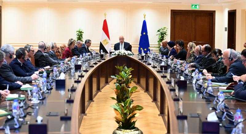 المستشار  هشام بدوي رئيس مجلس النواب يستقبل سفراء دول الاتحاد الأوروبي في مصر