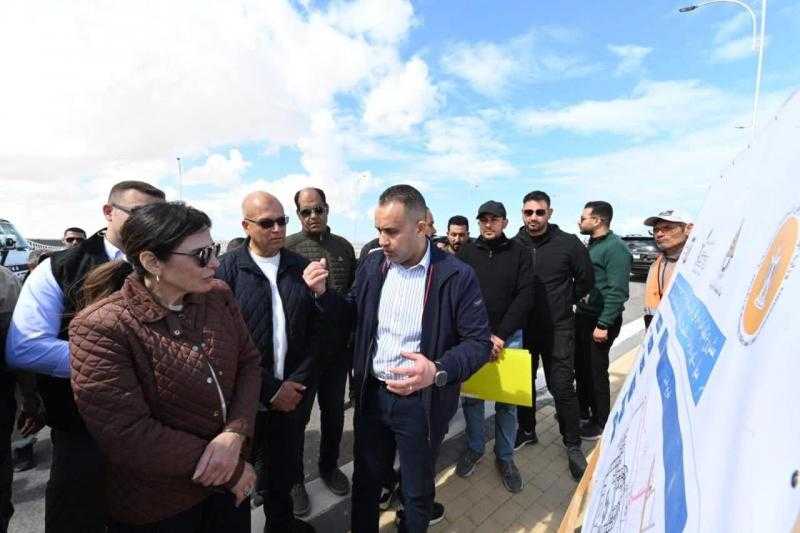 وزيرة الإسكان تتابع أعمال المرافق الرئيسية لمنطقة أبراج الداون تاون وكوبري C19 بالعلمين الجديدة