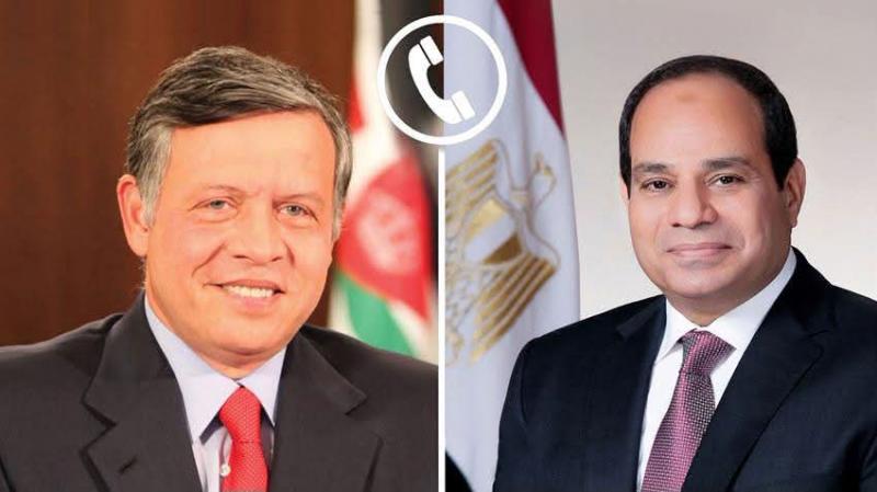 الرئيس السيسي والعاهل الأردني 