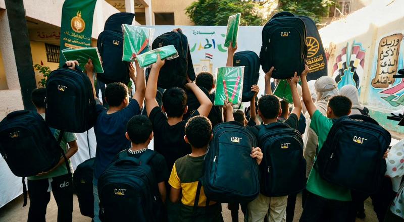 توزيع حقائب مدرسية 