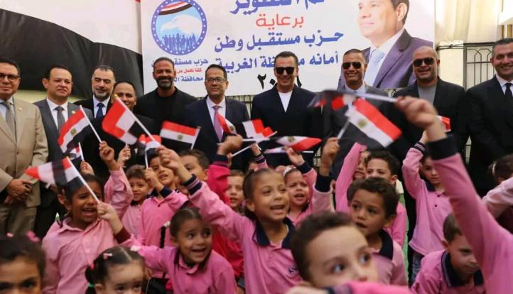 قيادات مستقبل وطن تصل الغربية وتتفقد مدرسة فيشا سليم بعد تطويرها و رفع كفاءتها