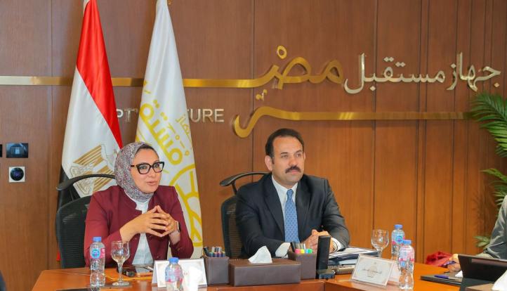 رئيس جهاز مستقبل مصر ومحافظ الوادي الجديد يبحثان فرص التعاون في الملفات التنموية والاستثمارية
