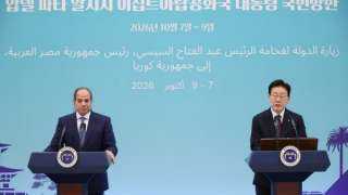 الرئيس السيسي: نرفض تهجير الفلسطينيين.. ونتطلع لمشاركة كوريا في إعادة إعمار غزة الرئيس السيسي: نرفض تهجير الفلسطينيين.. ونتطلع لمشاركة كوريا في إعادة إعمار غزة
