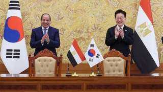 الرئيس الكوري الجنوبي: بدء مفاوضات اتفاقية الشراكة الاقتصادية الشاملة مع مصر.. وتوقيع... الرئيس الكوري الجنوبي: بدء مفاوضات اتفاقية الشراكة الاقتصادية الشاملة مع مصر.. وتوقيع مذكرة تفاهم لتطوير صناعة بناء السفن